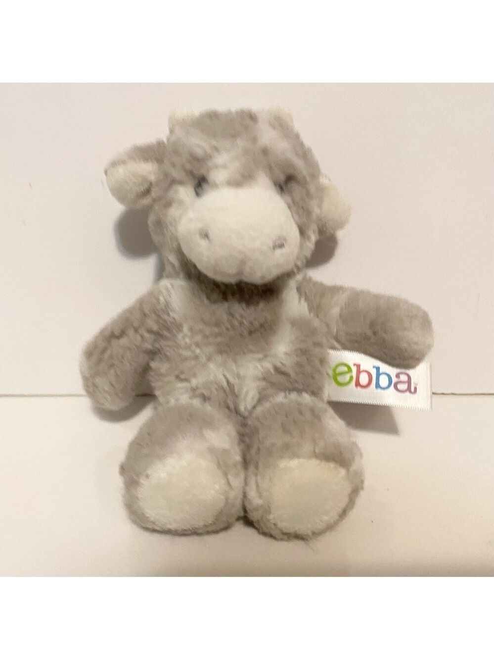 Ebba Aurora Gray Giraffe Baby Plush Spots Rattle Stuffed Animal Lovey